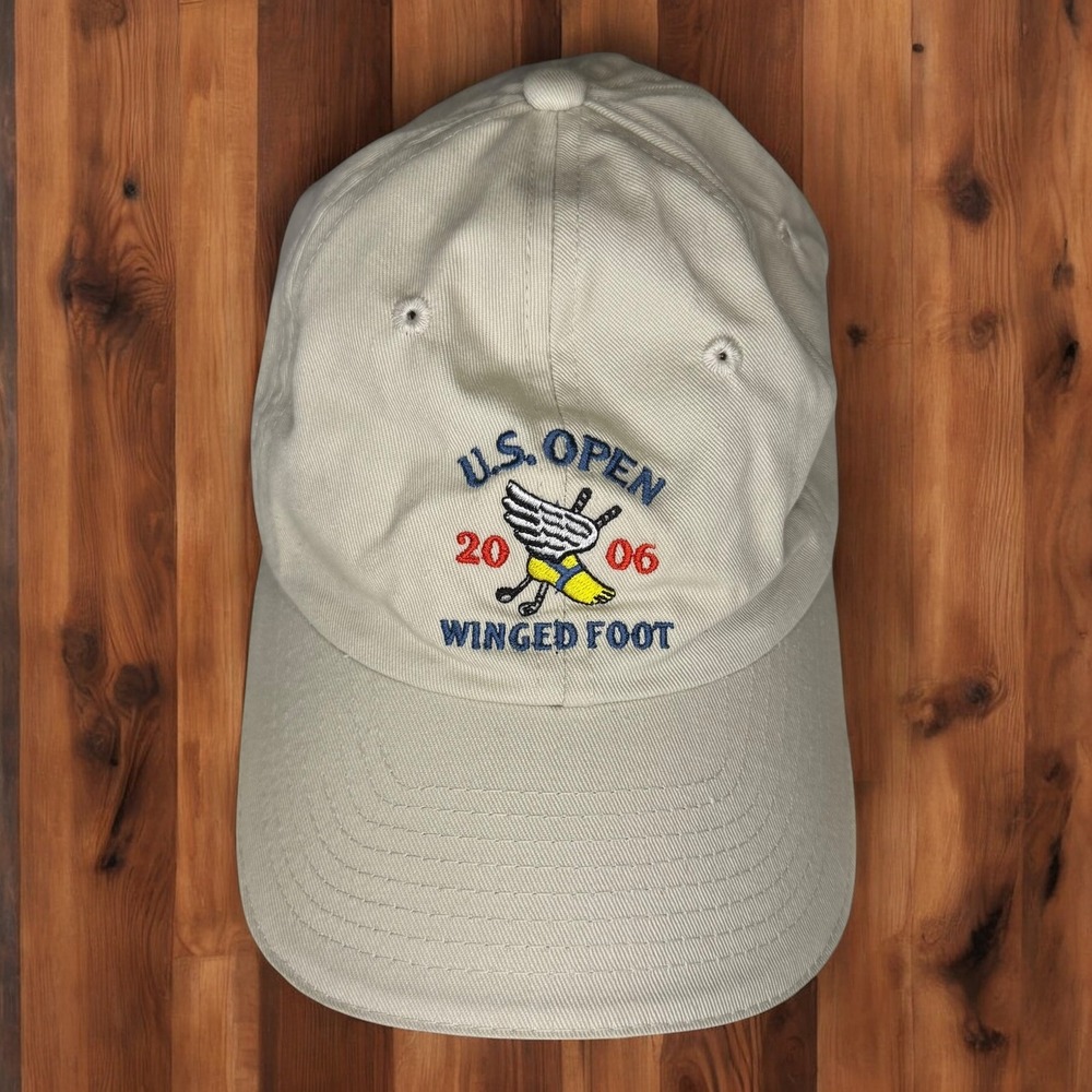 Vintage U.S. Open 2006‎ Winged Foot Golf Hat USGA Member Adjustable Beige Cap